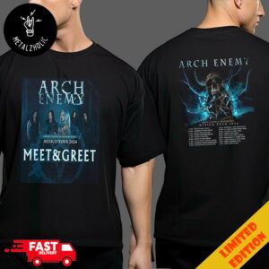 Arch Enemy Largo Camino Al Inframundo Mexico Tour 2024 Schedule Lists Meet And Greet Two Sides T-Shirt