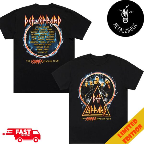 Def Leppard Official The Summer Stadium Tour 2024 Two Sides T-Shirt