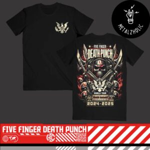 Five Finger Death Punch World Tour 2024-2025 Knucklehead Reaper Two Sides T-Shirt