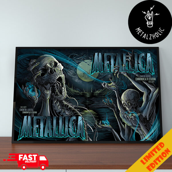 Full Shows In M72 Edmonton Alberta Commonwealth Stadium 25 August 2024 North America Tour No Repeat Weekend Metallica Pop-Up Shop Home Decor Poster Canvas