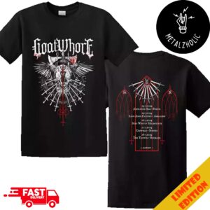 Goatwhore Australian Tour 2024 Schedule Lists Two Sides T-Shirt