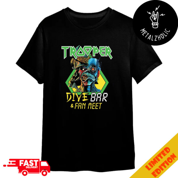 Iron Maiden Trooper Dive Bar And Fan Met ft The Launch Of Future Past And Strange Land Beer Logo Merchandise T-Shirt