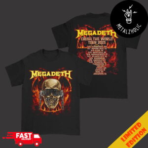 Megadeth Crush The World Tour 2023 Life In Hell Two Sides T-Shirt