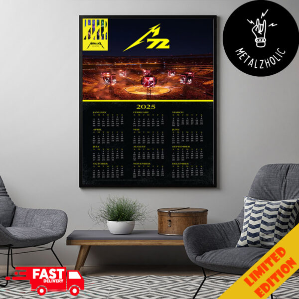 Metallica M72 Tour 2025 Calendar Limited Edition Poster Canvas