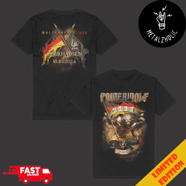 Powerwolf Wolfsnachte Tour 2024 Oberhausen 18 October Two Sides T-Shirt