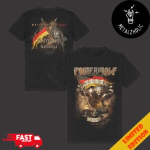 Powerwolf Wolfsnachte Tour 2024 Stuttgart 11 October Two Sides T-Shirt