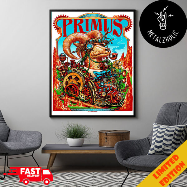 Primus The Poster Tonight’s Show In Colorado Springs CO Ford Amphitheater August 24 2024 Limited Edition Poster Canvas