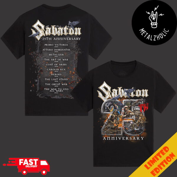 Sabatron 25th Anniversary Of Metal Merchandise Two Sides T-Shirt