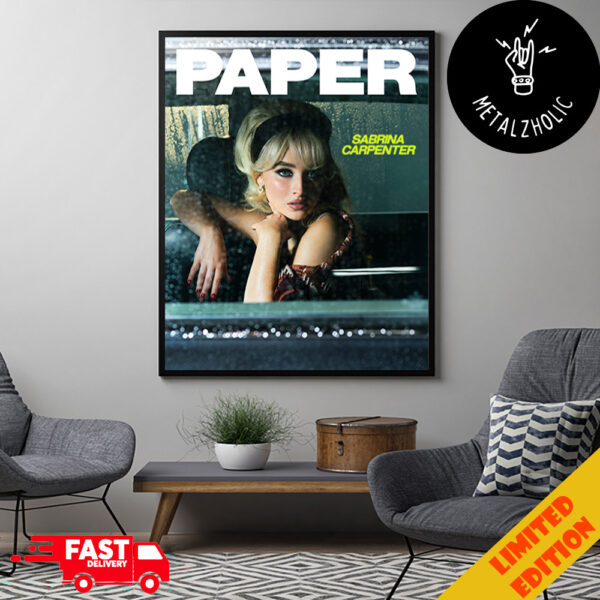 Sabrina Carpenter Graces The Cover Of Paper Magazine By Richie Talboy Poster Canvas