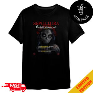 Sepultura Celebrating The Through Death Brazillian Farewell Tour 2024 Schedule Lists Merchandise T-Shirt