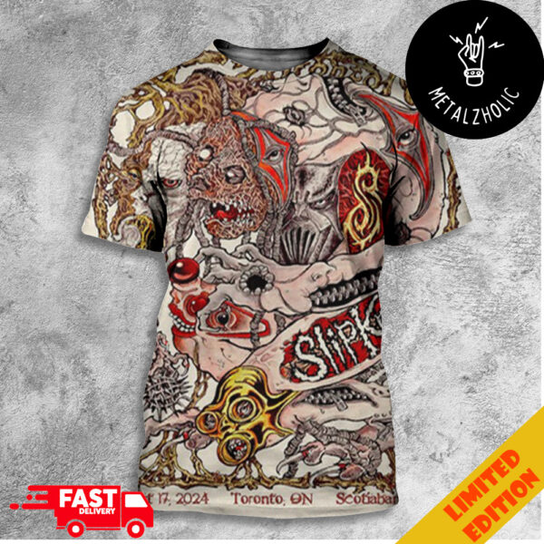 Slipknot 2024 Tour Artwork For Toronto ON Scotiabank Arena August 17 2024 Here Comes The Pain North America All Over Print T-Shirt