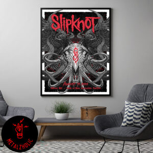 Slipknot Merchandise August 14 2024 Tour Gilford Bank Of New Hampshire Pavilion Poster Canvas