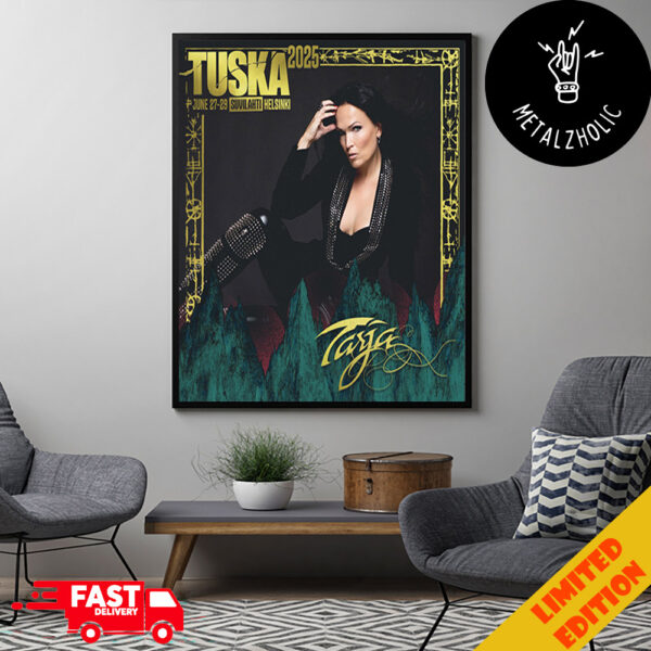 Tarja Turunen June 27 And 29 2025 Suvilahti Helsinki Tuska Festival Poster Canvas