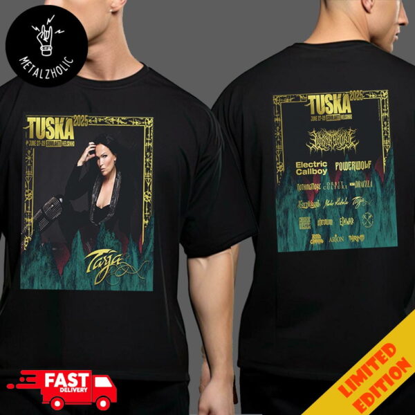 Tarja Turunen June 27 And 29 2025 Suvilahti Helsinki Tuska Festival Two Sides T-Shirt