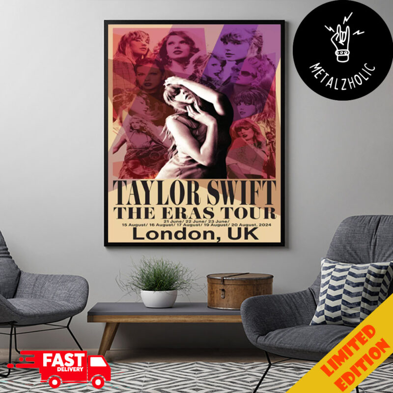 Taylor Swift The Eras Tour 21 22 23 June 15 16 17 19 20 August 2024 London UK Poster Canvas