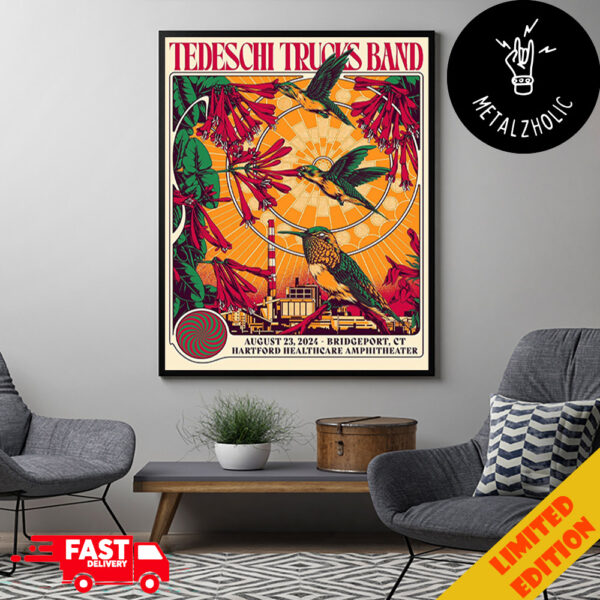 Tedeschi Trucks Band August 23 2024 Bridgeport CT Hartford HealthCare Amphitheater Poster Canvas