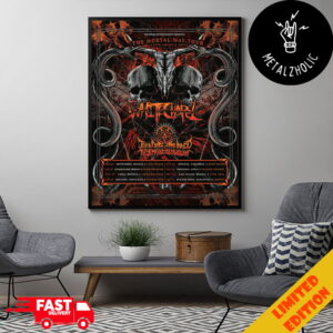 Whitechapel Dreamers Entertainment Presents The Mortal Way Tour Latin America 2024 Schedule Lists With Thy Art Is Murder Poster Canvas