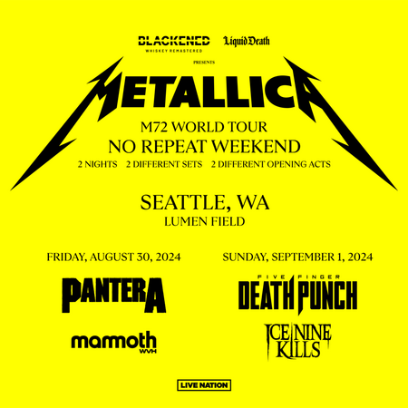 Metallica North American Tour 2024: Seattle’s Lumen Field M72 Takeover Events on August 30 – What You Can’t Miss!