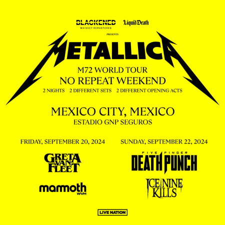 Metallica Rocks Mexico City: September 20, 2024 at Estadio GNP Seguros - M72 Tour Highlights