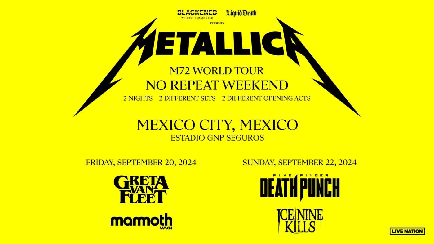 Metallica’s M72 Tour: What to Expect from September 22, 2024 at Estadio GNP Seguros, Mexico City