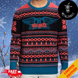 Aerosmith Logo Classic Music Rock Band Festive Knitted Christmas Gift Ugly Sweater