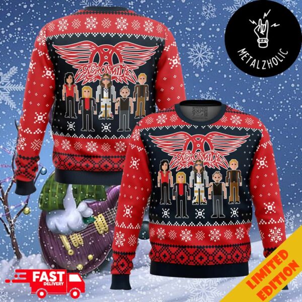 Aerosmith Xmas 2024 Gift For Fans Ugly Christmas Sweater