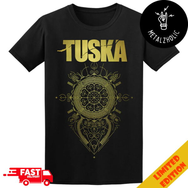 Backstage Rock Merchandise Vegvisir Gold Logo Tuska Festival 2025 T-Shirt