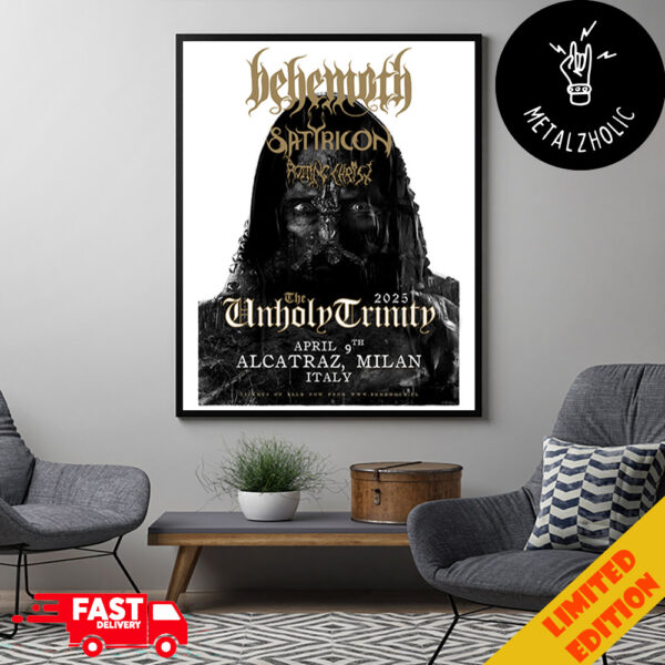 Behemoth Legions Of Milan The Unholy Trinity Tour April 9th 2025 Alcatraz Milan Italy Poster Canvas