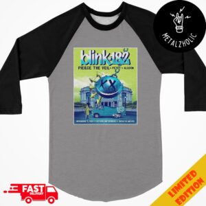 Blink-182 Ciudad De Mexico November 9 2024 Estadio GNP Seguros Show One More Time Tour Raglan Shirt