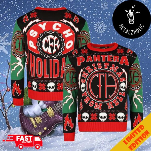 Bravado Psycho Holiday Pantera Heavy Metal Chirstmas Gift 2024 Ugly Sweater