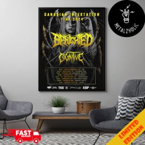 Canadian Infestation Tour 2024 Benighted And Cognitive Tour Dates Poster Canvas