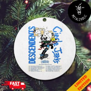 Circle Jerks x Surfbort x Descendents Tour Posters 2024 North American Tour Schedule Lists Christmas Tree Decorations Ornament