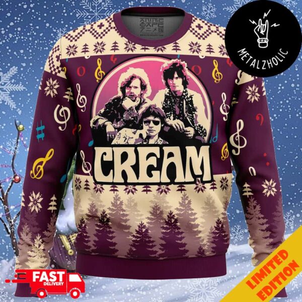 Cream Band Ugly Christmas Sweater