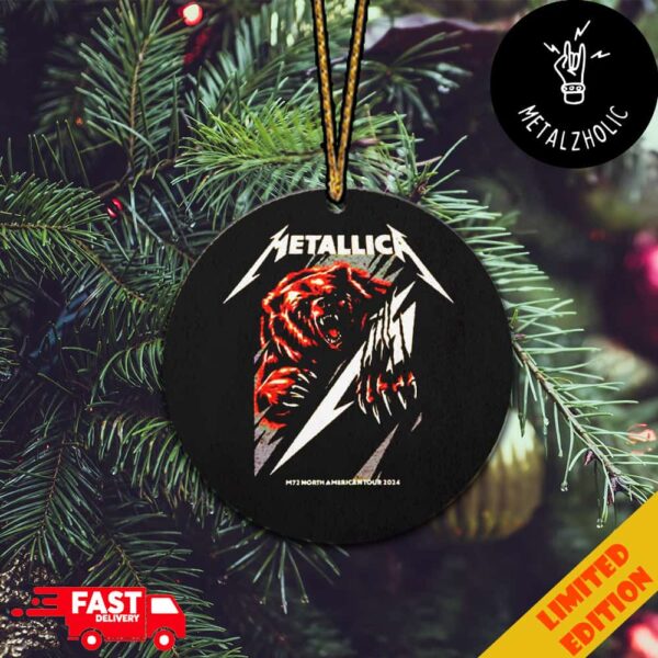 Metallica M72 Chicago North American Tour August 9 And 11 2024 Christmas Gifts Ornament