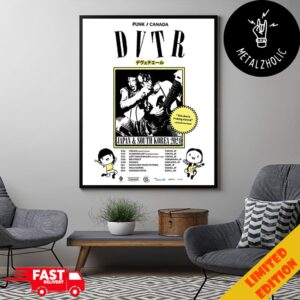 DVTR Punk Canada Japan And South Korea 2024 Tour Dates Poster Canvas