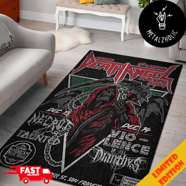 Death Angel Another 9 Annual Xmas Show 2024 Dec 13 And 14 With Taunted Vio-lence The Great American Music Hall Home Decor Rug Carpet