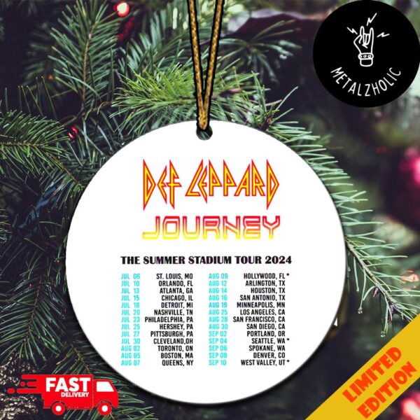 Def Leppard Summer Stadium Tour 2024 Timeline Christmas Tree Decorations Ornament