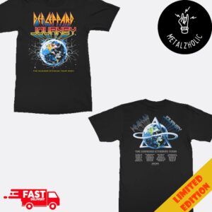 Def Leppard x Journey Event The Summer Stadium Tour 2024 Merchandise Two Sides T-Shirt