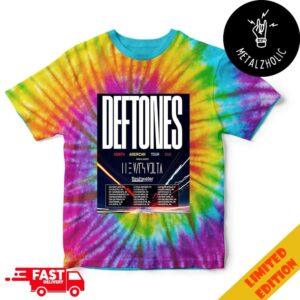 Deftones North American Arena Tour 2025 Tour Dates Live Nation Tie Dye T-Shirt