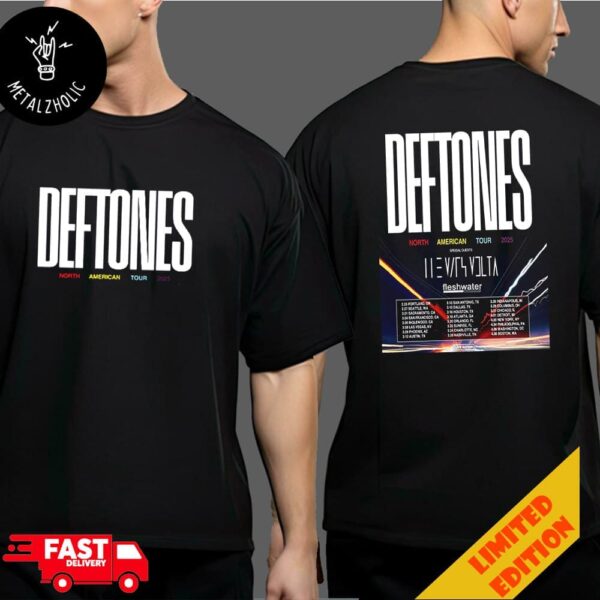 Deftones North American Arena Tour 2025 Tour Dates Live Nation Two Sides T-Shirt Merchandise