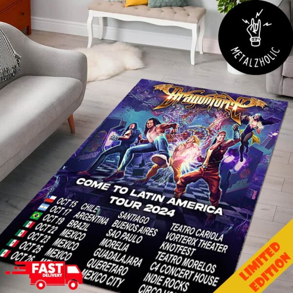 DragonForce Tour 2024 Four Shows In Mexico Warp Speed Warriors Come To Latin America Tour Dates Home Decor Rug Carpet