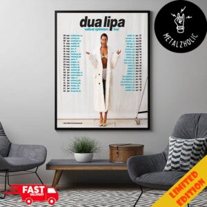 Dua Lipa Radical Optimism Tour 2024 Tour Dates Poster Canvas