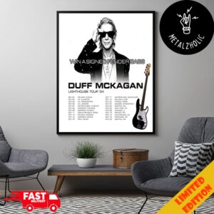 Duff McKagan Brings His Lighthouse Tour 2024 Win A Signed Fender Bass Tour Dates Poster Canvas