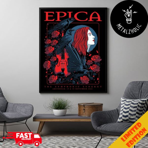 Epica The Symphonic Synergy At Amsterdam 19 And 20 2024 Poster Limited Edition Poster Canvas