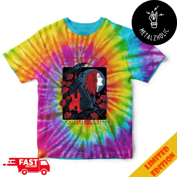 Epica The Symphonic Synergy At Amsterdam 19 And 20 2024 Poster Limited Edition Tie Dye T-Shirt