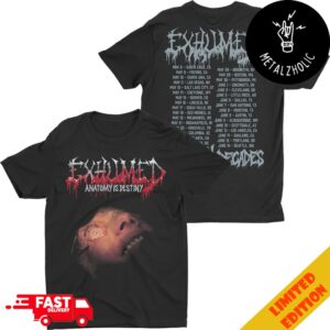 Exhumed Anatomy Is Destiny With 2024 US Tour Dates Merchandise Two Sides T-Shirt