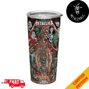 Final No Repeat Weekend Night 3 Metallica M72 CDMX Mexico City For Estadio GNP Seguros On September 27 2024 Met On Tour Aztec Full Printed Stainless Steel Tumbler-Mug-Cup With Straw