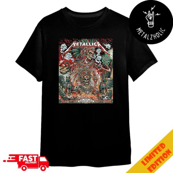 Final No Repeat Weekend Night 3 Metallica M72 CDMX Mexico City For Estadio GNP Seguros On September 27 2024 Met On Tour Aztec Style Merchandise T-Shirt