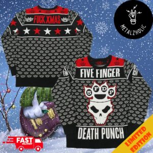 Five Finger Death Punch Fuck Xmas Christmas Gifts Ugly Sweater