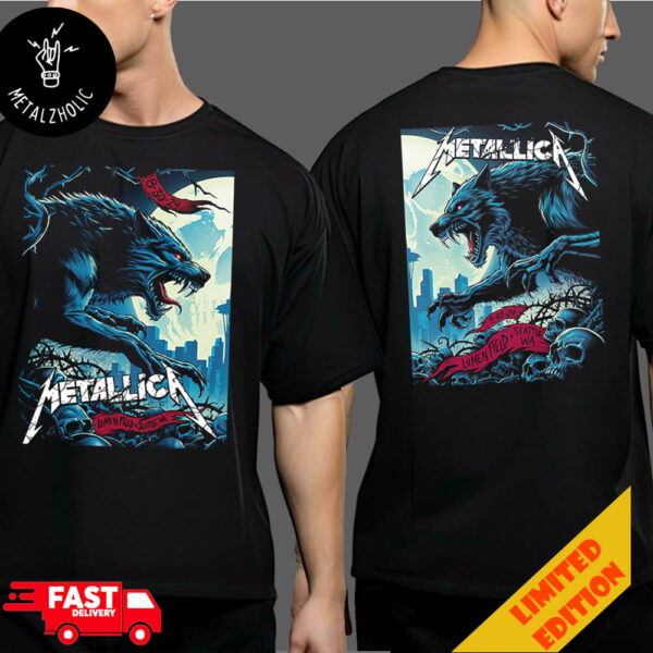 Full Shows In M72 Seattle Lumen Field Metallica North America Tour No Repeat Weekend September 1 2024 At WA Met On Tour Two Sides T-Shirt Merchandise